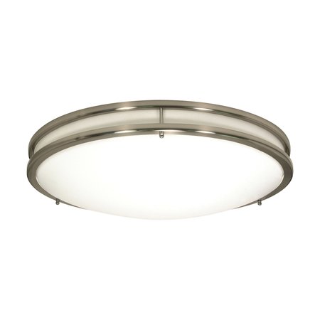 NUVO LIGHTING Glamour LED 17 in. Flush Mount - Brushed Nickel - CCT Select 3/4/5K 62/1637